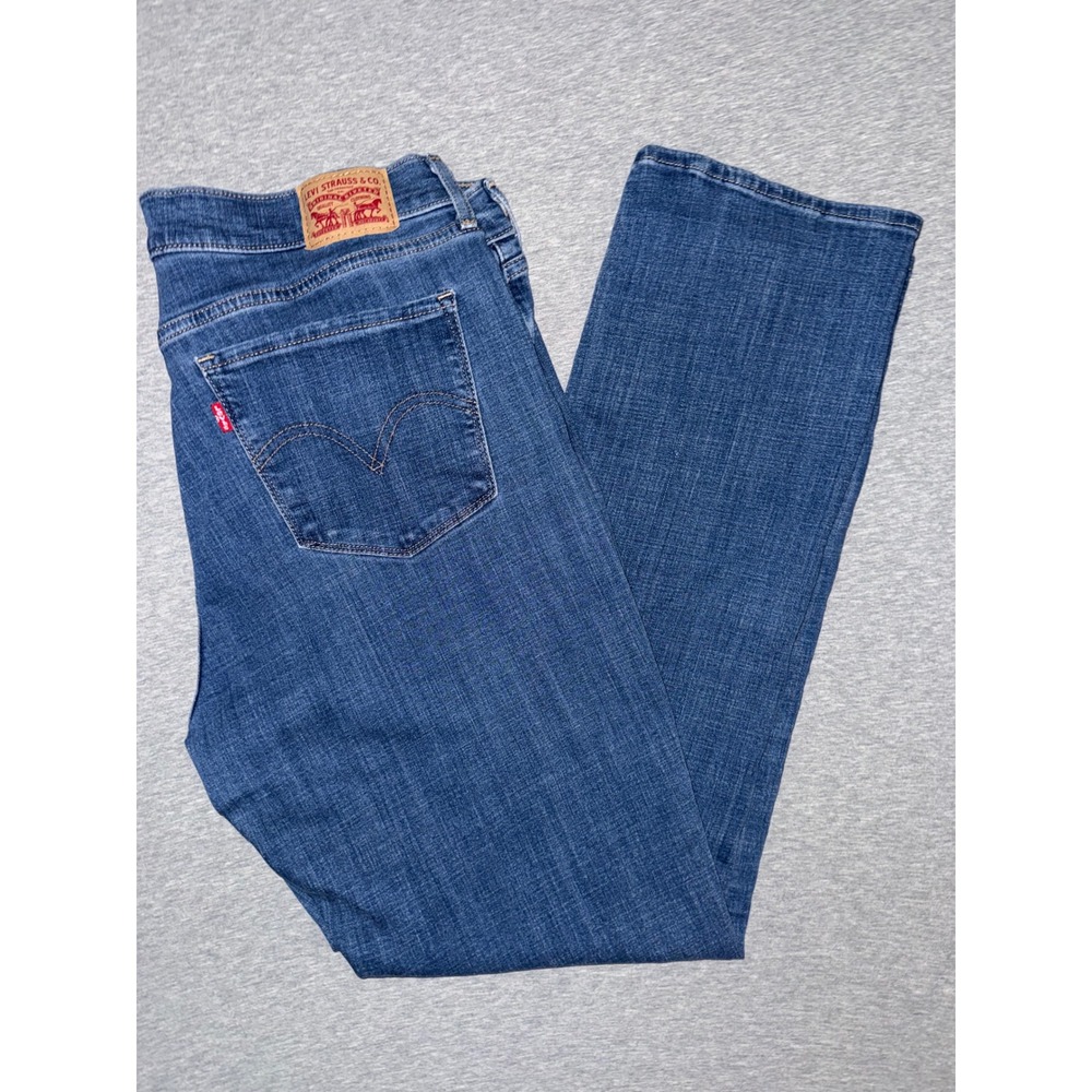 Levi's Womens Classic Straight Leg Blue Jeans 32x30 Stretchy Very Soft Broken In
